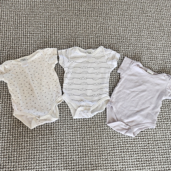 Baby Boy Huge Lot of Bodysuits in Blue/Neutral Colors - Picture 4 of 5